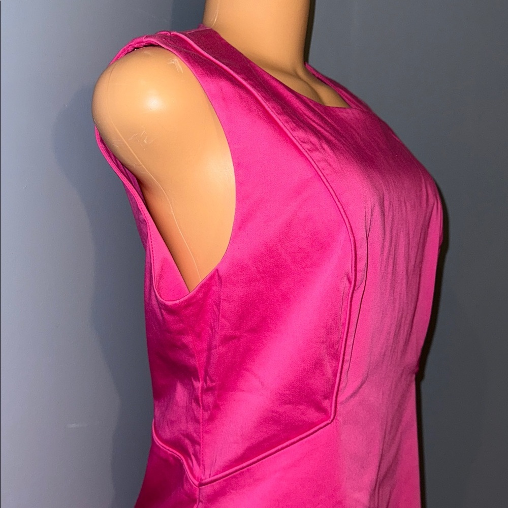 Julie Brown NYC Hot Pink Scalloped Hem Shift Dress | Size 8 - Picture 6 of 7